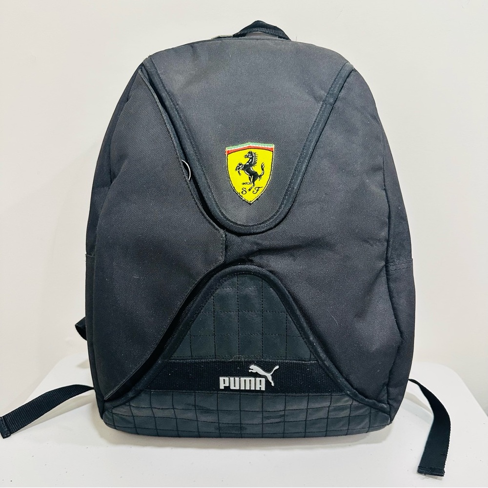 Authentic PUMA x Scuderia Ferrari Pilota‎ Backpack Black Racing Bag SF Vintage